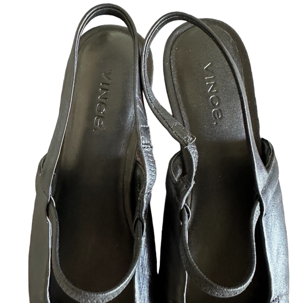 Vince Black Leather Flats - Picture 3 of 9